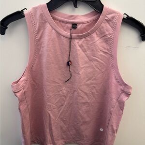 Elegant Pink Sleeveless Women's Muscle Tee